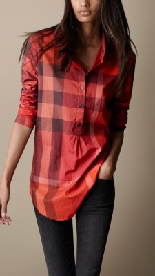 Check Cotton Tunic