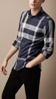 Exploded Check Cotton Shirt