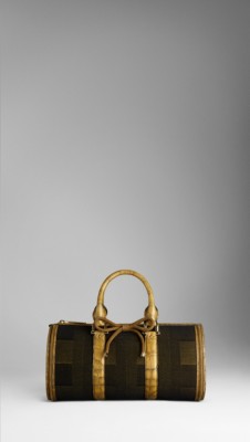 The Barrel in Check Jacquard with Alligator Trim