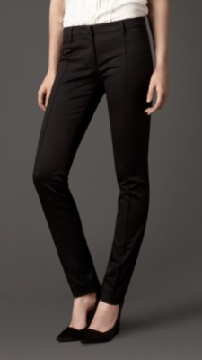 Crêpe Jersey Cigarette Trousers
