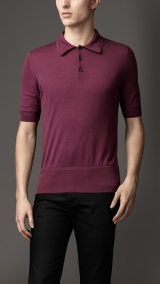 Fine Knit Cotton Polo Shirt