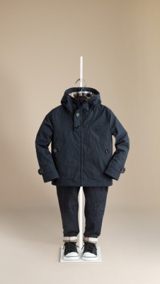 Check-Lined Hooded Blouson