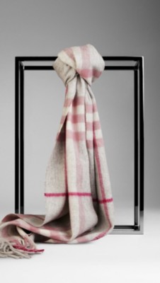 Check Cashmere Scarf