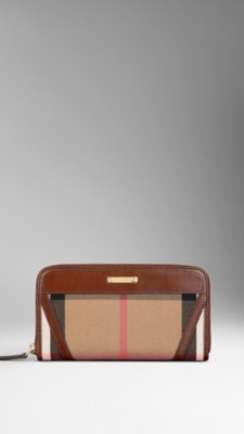 Bridle House Check Ziparound Wallet