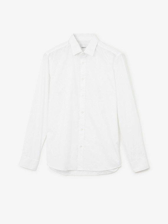 Elegantes Baumwollhemd (Weiß)