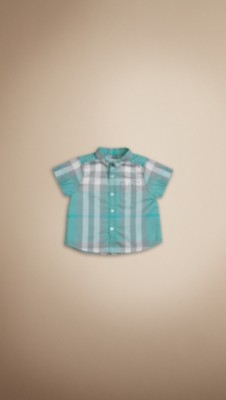 Button-Down Check Cotton Shirt