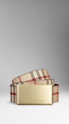 Haymarket Check Plaque Belt