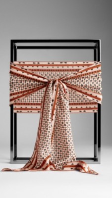 Painted Geometric Print Scarf