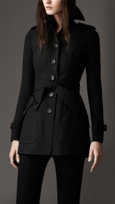 Stretch Jersey Trench Coat