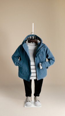 Check-Lined Hooded Blouson