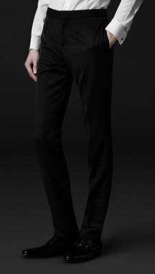 Virgin Wool Tuxedo Trousers