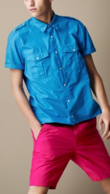 Cotton Poplin Military Shirt