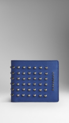 Studded London Leather ID Wallet