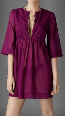 Check Detail Cotton Kaftan