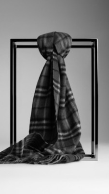 Check Cashmere Scarf