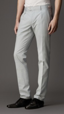 Slim Fit Cotton Linen Trousers
