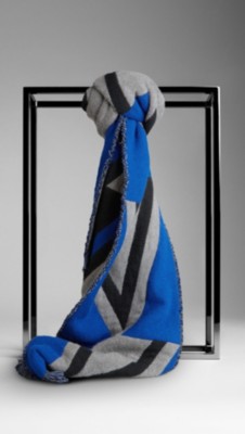 Chevron Wool Cashmere Scarf