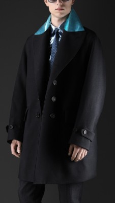 Metallic Collar Seersucker Caban