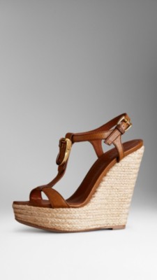 Equestrian Buckle Espadrille Wedges
