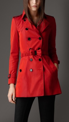 Short Bow Belt Trench Coat