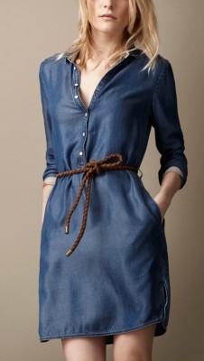 Vestido túnica de tela vaquera