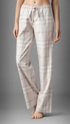 Check Cotton Pyjama Trousers