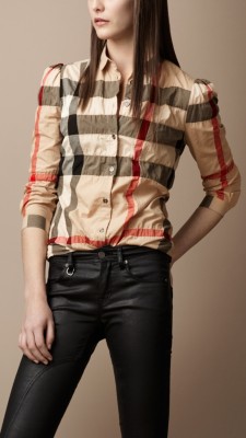 Camisa de checks en algodón