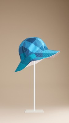 Check Cotton Sun Hat