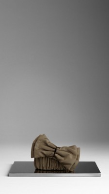 Ruched Silk Bow Belt