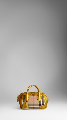 The Small Blaze in Check and Metallic Leather