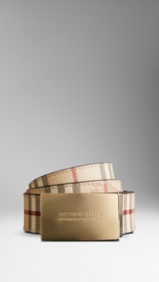 Haymarket Check Plaque Belt
