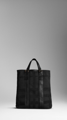 Hunting Check Jacquard Tote Bag