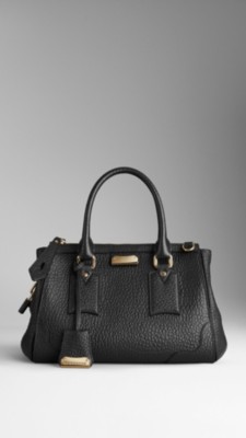 Small Heritage Grain Leather Tote Bag