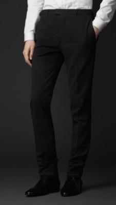 Slim Fit Striped Seersucker Trousers