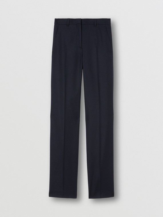 Pantaloni sartoriali in lana (Blu Carbone Scuro)