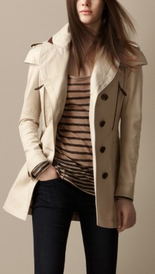 Short Cape Detail Trench Coat