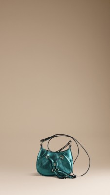 Metallic Leather Tassel Crossbody Bag