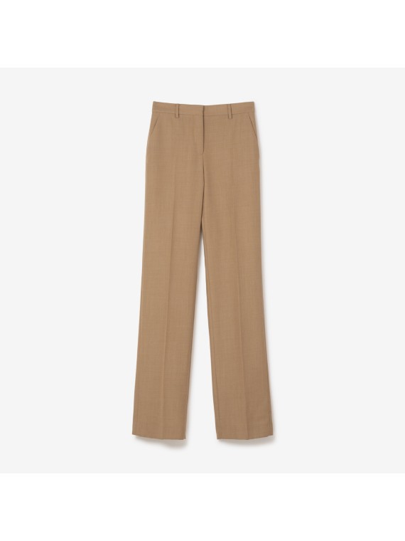 Pantalones de vestir en lana (Mezcla  Cámel)