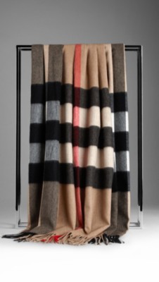 Check Cashmere Blanket