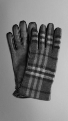 Check Wool Gloves