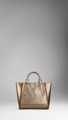 Bolso tote mediano de cuero London con detalle de cremallera