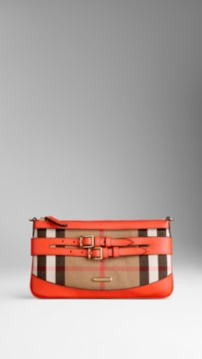 Bridle House Check Clutch Bag