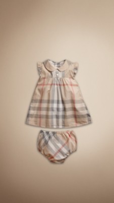 Washed Check Cotton Dress