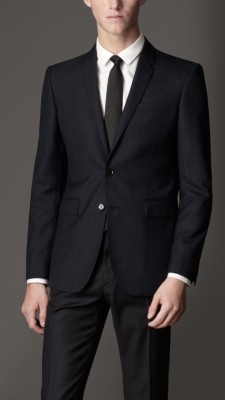 Modern Fit Check Virgin Wool Jacket