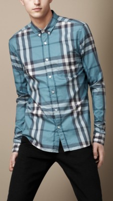 Exploded Check Cotton Shirt