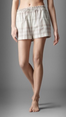Check Cotton Night Shorts
