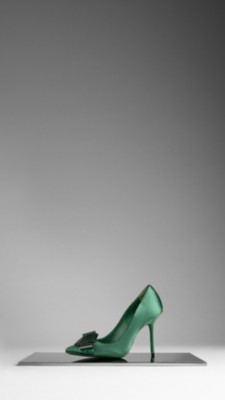 Snakeskin and Perspex Bow Pumps