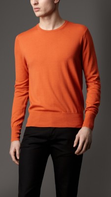 Check Detail Merino Wool Sweater