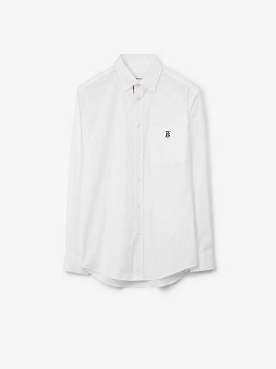 Stretchbaumwollmisch-Hemd (Weiß)
