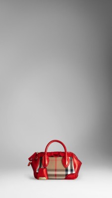 The Small Blaze in Check and Metallic Leather